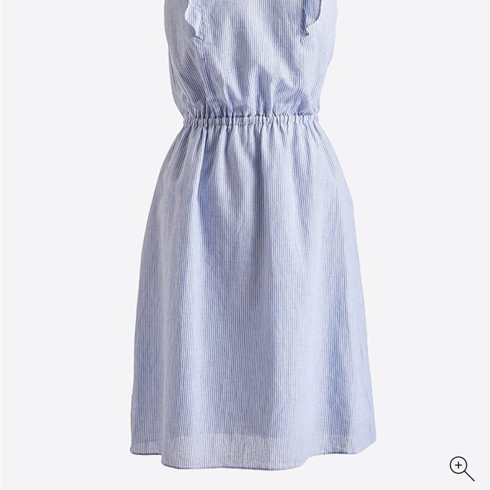 J. Crew Blue Striped Midi Dress